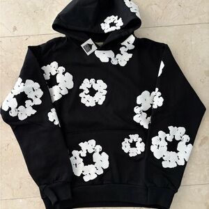 Black and white Denim tears hoodie